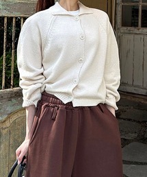 ナンバリングジャガードニットカーディガン