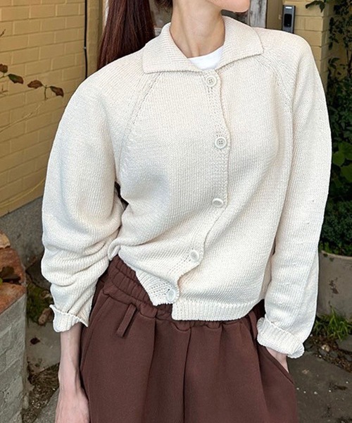 LYEON(リヨン)の「ナンバリングジャガードニットカーディガン(カーディガン/ボレロ・レディース・ベージュ/ブルー/オフホワイト・FREE)」の19枚目の写真