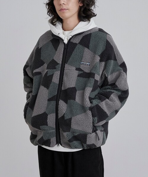 coen(コーエン)の「<Parknik>スタンドカラージャガードボアブルゾン(ブルゾン・メンズ・その他1・XL/L/M/S)」の1枚目の写真