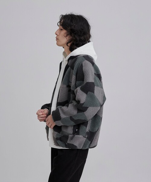 coen(コーエン)の「<Parknik>スタンドカラージャガードボアブルゾン(ブルゾン・メンズ・その他1・XL/L/M/S)」の4枚目の写真
