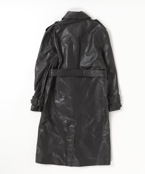 ALLSAINTS(オールセインツ)の「HENDRY RELAXED FIT LEATHER TRENCH COAT | HENDRY リラックス フィット レザー トレンチコート(トレンチコート・レディース・ブラック・M/L/S/XS)」の13枚目の写真