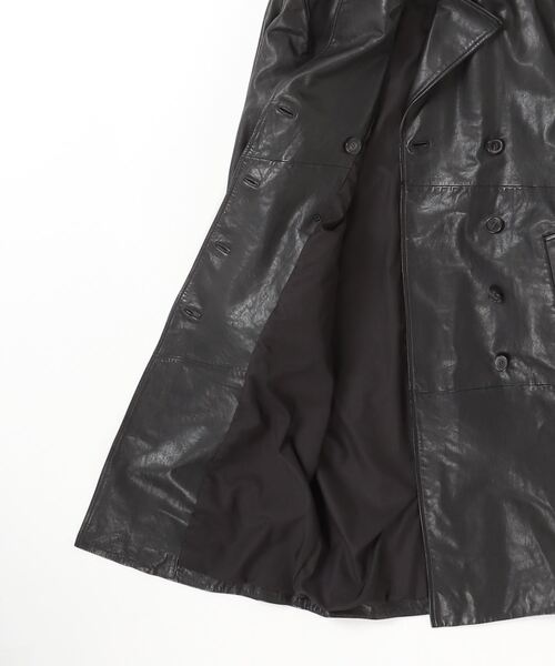 ALLSAINTS(オールセインツ)の「HENDRY RELAXED FIT LEATHER TRENCH COAT | HENDRY リラックス フィット レザー トレンチコート(トレンチコート・レディース・ブラック・M/L/S/XS)」の2枚目の写真