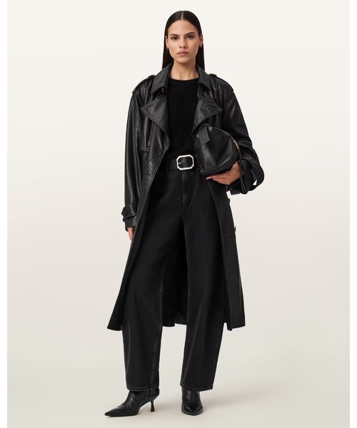 HENDRY RELAXED FIT LEATHER TRENCH COAT | HENDRY リラックス