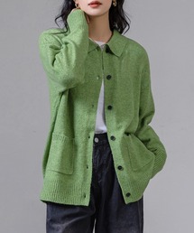 DAY CLOSET | 2WAYで着こなせる。長袖リブニット襟付きカーディガン レディース(シャツ/ブラウス)