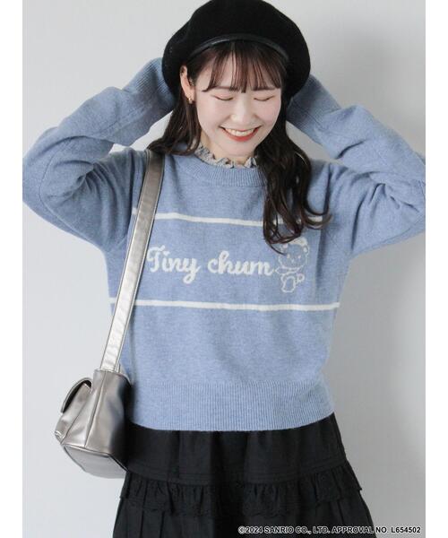 ehka sopo（エヘカソポ）の「【サンリオキャラクターズ】タイニーチャム/ジャカードプルオーバー（ニット/セーター・レディース・チャコールグレー/ベージュ/レッド/サックスブルー・F）」の3枚目の写真