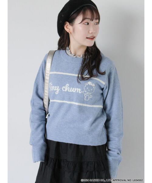 ehka sopo（エヘカソポ）の「【サンリオキャラクターズ】タイニーチャム/ジャカードプルオーバー（ニット/セーター・レディース・チャコールグレー/ベージュ/レッド/サックスブルー・F）」の22枚目の写真