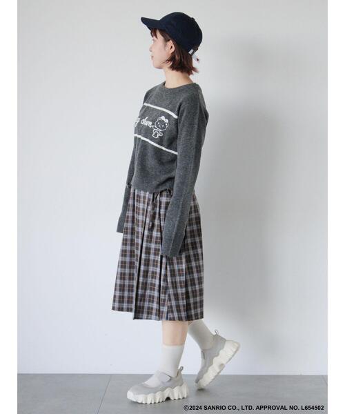 ehka sopo（エヘカソポ）の「【サンリオキャラクターズ】タイニーチャム/ジャカードプルオーバー（ニット/セーター・レディース・チャコールグレー/ベージュ/レッド/サックスブルー・F）」の14枚目の写真