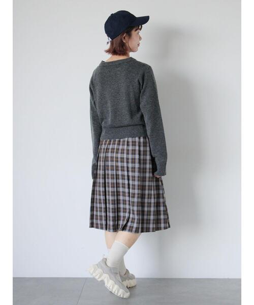 ehka sopo（エヘカソポ）の「【サンリオキャラクターズ】タイニーチャム/ジャカードプルオーバー（ニット/セーター・レディース・チャコールグレー/ベージュ/レッド/サックスブルー・F）」の15枚目の写真