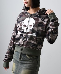 WOKE EDGE / ウォークエッジ SPLAYED CAMO ZIP HOODIE（パーカー