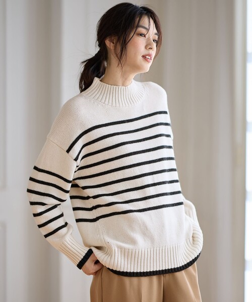 セール】ラムウールボトルネックプルオーバー（ニット/セーター）｜ANY