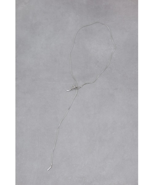 AZUL by moussy（アズールバイマウジー）の「ノットパーツアジャスタブルネックレス（ネックレス・レディース・ゴールド系その他/シルバー・FREE）」の4枚目の写真