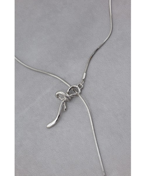AZUL by moussy（アズールバイマウジー）の「ノットパーツアジャスタブルネックレス（ネックレス・レディース・ゴールド系その他/シルバー・FREE）」の6枚目の写真