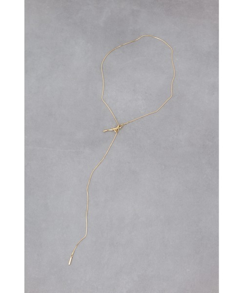AZUL by moussy（アズールバイマウジー）の「ノットパーツアジャスタブルネックレス（ネックレス・レディース・ゴールド系その他/シルバー・FREE）」の8枚目の写真