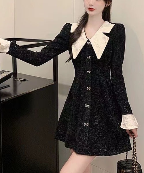 gossip！ロサンゼルス（ゴシップロサンゼルス）の「セーラーカラー　リボンボダンワンピース（ワンピース・レディース・ブラック・FREE）」の17枚目の写真