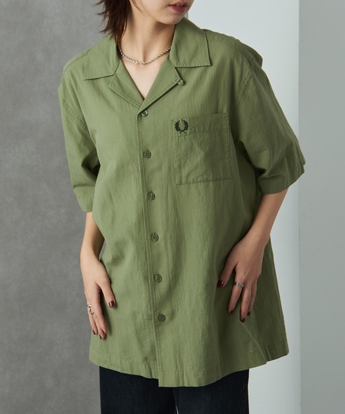 FRED PERRY】LIGHTWEIGHT TEXTURE REVERE COLLAR SHIRT M7762