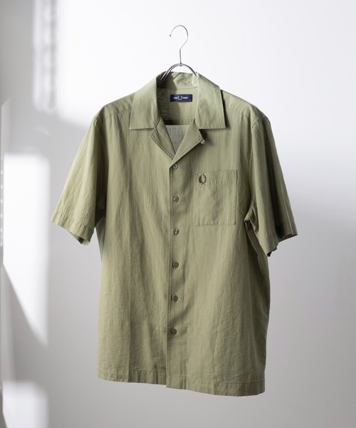FRED PERRY(フレッドペリー)の「【FRED PERRY】LIGHTWEIGHT TEXTURE REVERE COLLAR SHIRT M7762(シャツ/ブラウス・レディース・ネイビー/ライトブルー/カーキ・M/L/S)」の20枚目の写真