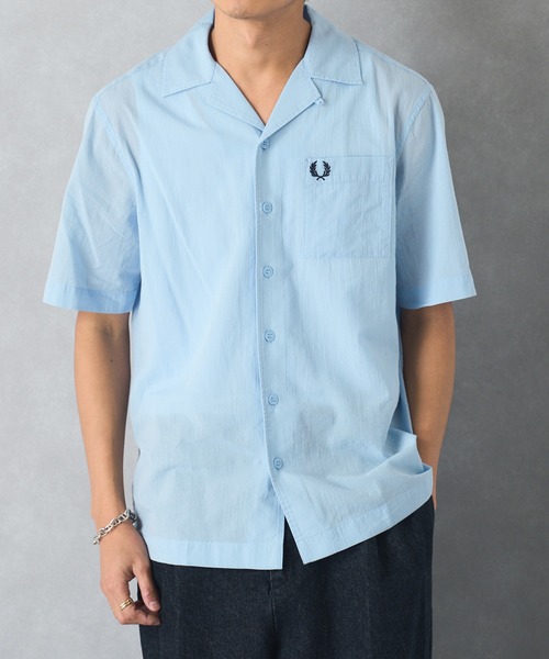 FRED PERRY】LIGHTWEIGHT TEXTURE REVERE COLLAR SHIRT M7762