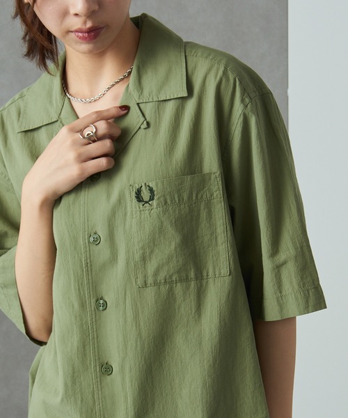 FRED PERRY】LIGHTWEIGHT TEXTURE REVERE COLLAR SHIRT M7762