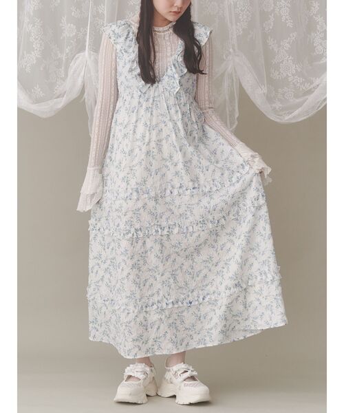 merry jenny stripe frillfrill ワンピース セール】flower frillワンピース（ワンピース）｜merry jenny