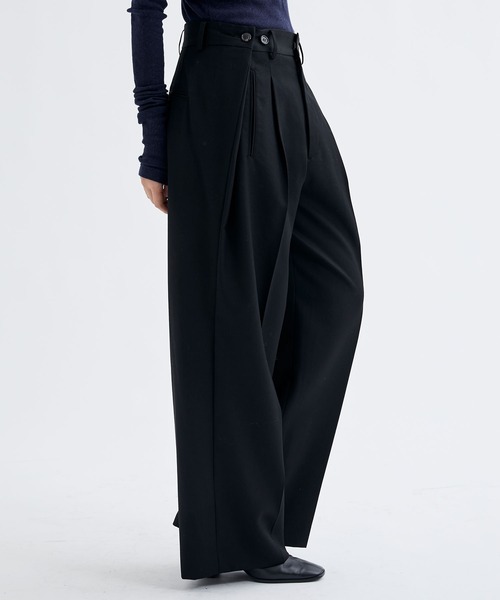 【セール】【INSCRIRE/アンスクリア】Wool Gabardine Transform Pants/ウールギャバジントランスフォームパンツ/スラックス（その他パンツ）｜INSCRIRE（アンスクリア）