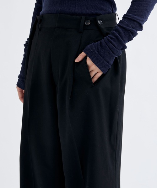 【セール】【INSCRIRE/アンスクリア】Wool Gabardine Transform Pants/ウールギャバジントランスフォームパンツ/スラックス（その他パンツ）｜INSCRIRE（アンスクリア）