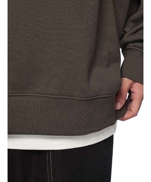 Goodwear(グッドウェア)の「Goodwear ハーフジップ オーバーサイズ トレーナー 衿付き 2W-764208(スウェット・メンズ・ブラック/カーキ・M/L/LL)」の9枚目の写真