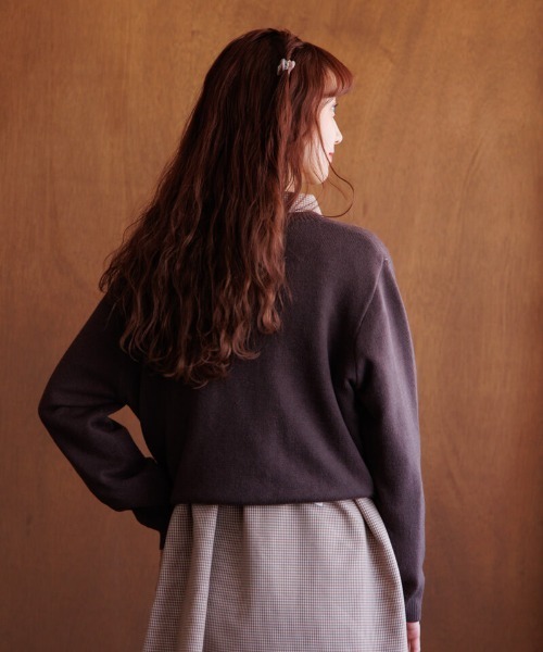 flower(フラワー)の「ポッピングリボンニット(ニット/セーター・レディース・ネイビー/ブラウン・FREE)」の5枚目の写真