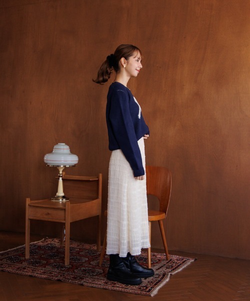 flower(フラワー)の「ポッピングリボンニット(ニット/セーター・レディース・ネイビー/ブラウン・FREE)」の15枚目の写真