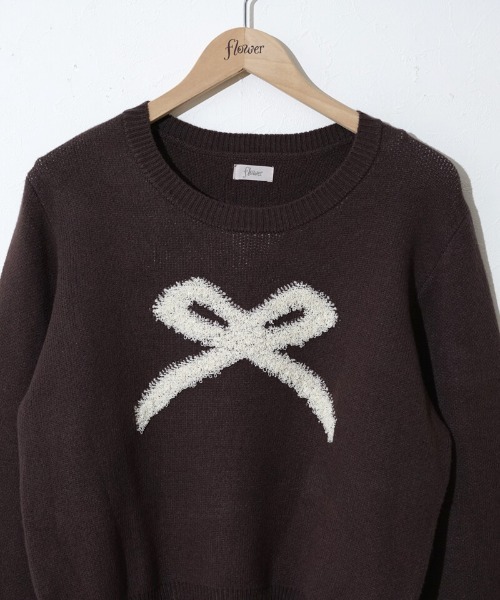 flower(フラワー)の「ポッピングリボンニット(ニット/セーター・レディース・ネイビー/ブラウン・FREE)」の21枚目の写真