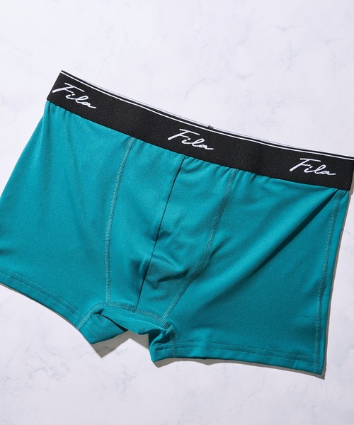 FILA（フィラ）の「【FILA / フィラ】前閉じ 立体成型 ストレッチ ボクサーパンツ（ボクサーパンツ・メンズ・ブラック×ブラック/グレー/ブラック/ネイビー/ブラック系1/グリーン・MEDIUM/LARGE/X-LARGE）」の5枚目の写真
