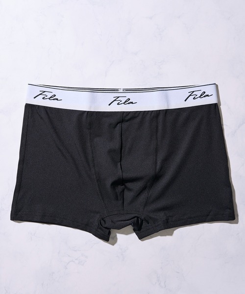 FILA（フィラ）の「【FILA / フィラ】前閉じ 立体成型 ストレッチ ボクサーパンツ（ボクサーパンツ・メンズ・ブラック×ブラック/グレー/ブラック/ネイビー/ブラック系1/グリーン・MEDIUM/LARGE/X-LARGE）」の7枚目の写真