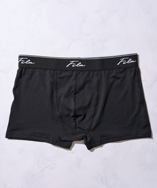 FILA（フィラ）の「【FILA / フィラ】前閉じ 立体成型 ストレッチ ボクサーパンツ（ボクサーパンツ・メンズ・ブラック×ブラック/グレー/ブラック/ネイビー/ブラック系1/グリーン・MEDIUM/LARGE/X-LARGE）」の9枚目の写真