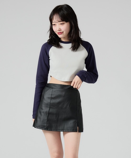 セール】Ragran Short L/S Tee / ショート丈ラグランTシャツ（T