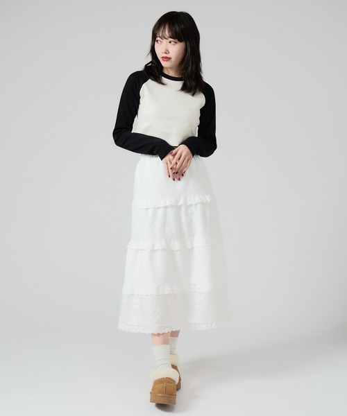 Chick(チック)の「Ragran Short L/S Tee / ショート丈ラグランTシャツ 秋物 秋服 2026年秋冬(Tシャツ/カットソー・レディース・ライトグレー/アッシュグレー/ベージュ・FREE)」の22枚目の写真
