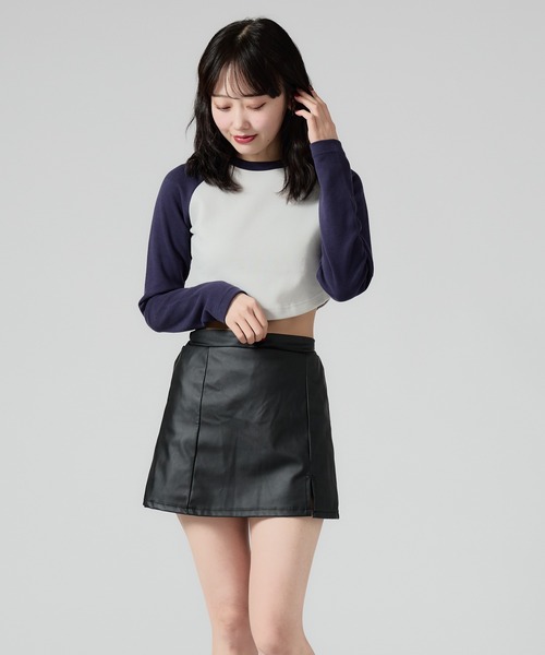 Chick(チック)の「Ragran Short L/S Tee / ショート丈ラグランTシャツ 秋物 秋服 2026年秋冬(Tシャツ/カットソー・レディース・ライトグレー/アッシュグレー/ベージュ・FREE)」の5枚目の写真