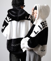 Big Logo Eco Fur Zip-Up Blouson Hoodie / ビッグロゴエコファー ジップアップブルゾン フーディー unisex