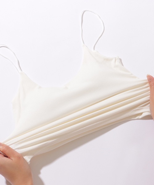 Lace Ladies(レースレディース)の「バック ツイスト カットアウト カップ付き ハーフトップ(キャミソール・レディース・ブラック/モカ/ダークグレー/ホワイト/ライトグレー/グリーン・FREE)」の22枚目の写真