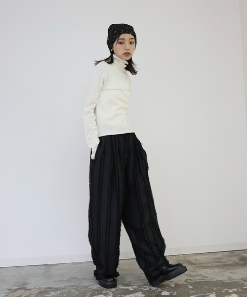 hellam（へラム）の「ラメネップニットビーニー（ニットキャップ/ビーニー・レディース・アイボリー/チャコール/ブラック・FREE）」の6枚目の写真