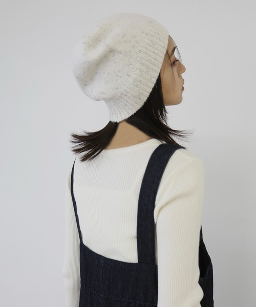 hellam（へラム）の「ラメネップニットビーニー（ニットキャップ/ビーニー・レディース・アイボリー/チャコール/ブラック・FREE）」の18枚目の写真