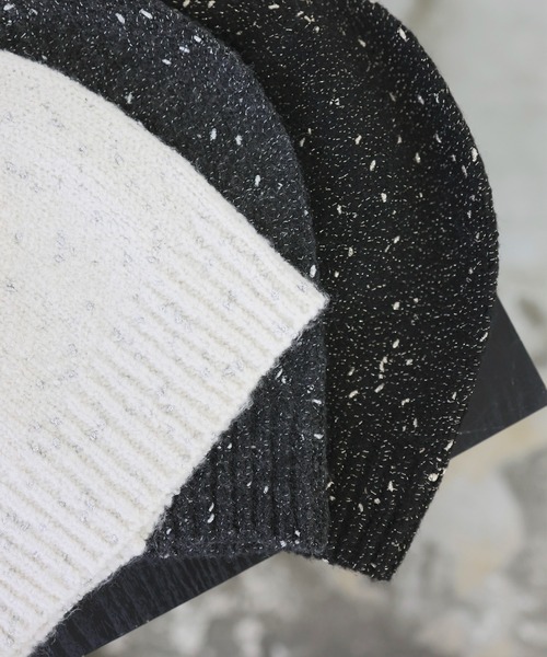 hellam（へラム）の「ラメネップニットビーニー（ニットキャップ/ビーニー・レディース・アイボリー/チャコール/ブラック・FREE）」の22枚目の写真