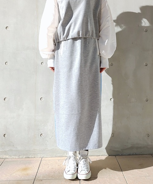 Q（キュー）の「グログランラインタイトスカート（スカート・レディース・ブラック/ライトブルー/ライトグレー・MEDIUM）」の13枚目の写真