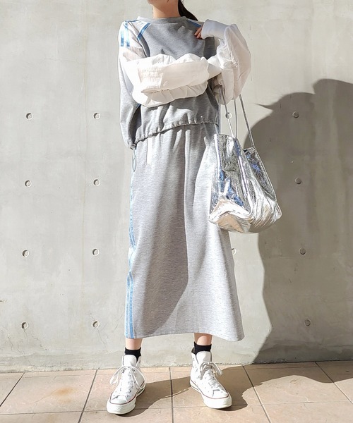 Q（キュー）の「グログランラインタイトスカート（スカート・レディース・ブラック/ライトブルー/ライトグレー・MEDIUM）」の17枚目の写真