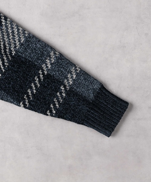 Right-on（ライトオン）の「チェックモール クルーネックニット（ニット/セーター・メンズ・ブルー/グリーン・M/L/XL）」の18枚目の写真