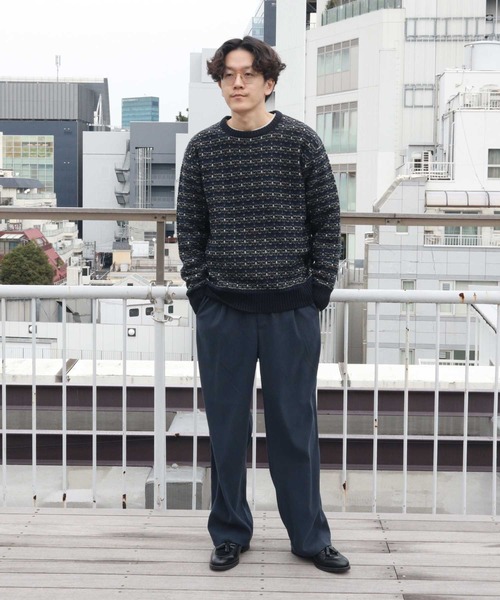 Right-on（ライトオン）の「チェックモール クルーネックニット（ニット/セーター・メンズ・ブルー/グリーン・M/L/XL）」の14枚目の写真