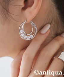 フープパールピアス