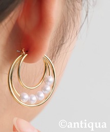 フープパールピアス