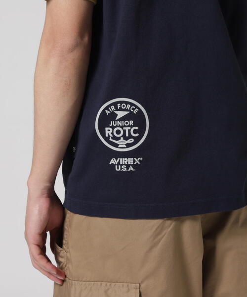 AVIREX（アヴィレックス）の「MIL. ACADEMY T-SHIRT "AF.JR" / ミリタリーアカデミー 半袖Tシャツ / AVIREX / アヴィレックス（Tシャツ/カットソー・メンズ・ネイビー/ホワイト・MEDIUM/LARGE/X-LARGE/XX-LARGE）」の9枚目の写真