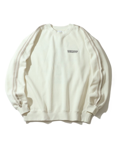 CONVERSE(コンバース)の「【CONVERSE/コンバース】袖ライン 入り バック刺繍 クルーネック 長袖 スウェット(スウェット・メンズ・ネイビー/ダークブルー/スミクロ/ホワイト/オートミール/ブラック・M/LL/L)」の7枚目の写真