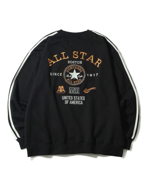 CONVERSE(コンバース)の「【CONVERSE/コンバース】袖ライン 入り バック刺繍 クルーネック 長袖 スウェット(スウェット・メンズ・ネイビー/ダークブルー/スミクロ/ホワイト/オートミール/ブラック・M/LL/L)」の10枚目の写真