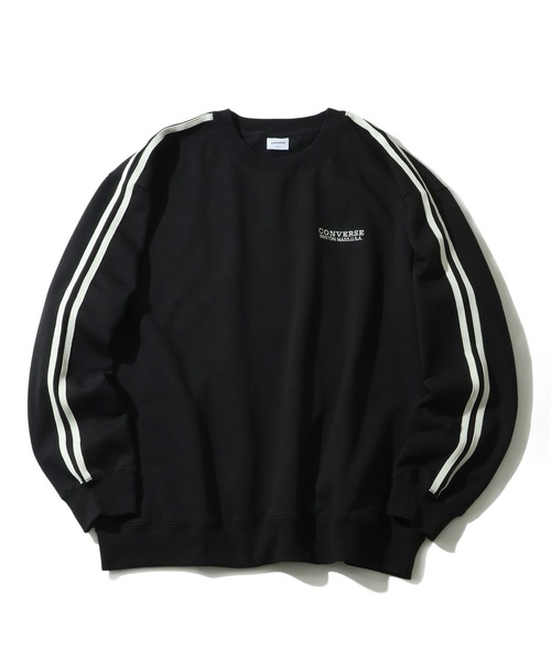 CONVERSE(コンバース)の「【CONVERSE/コンバース】袖ライン 入り バック刺繍 クルーネック 長袖 スウェット(スウェット・メンズ・ネイビー/ダークブルー/スミクロ/ホワイト/オートミール/ブラック・M/LL/L)」の9枚目の写真